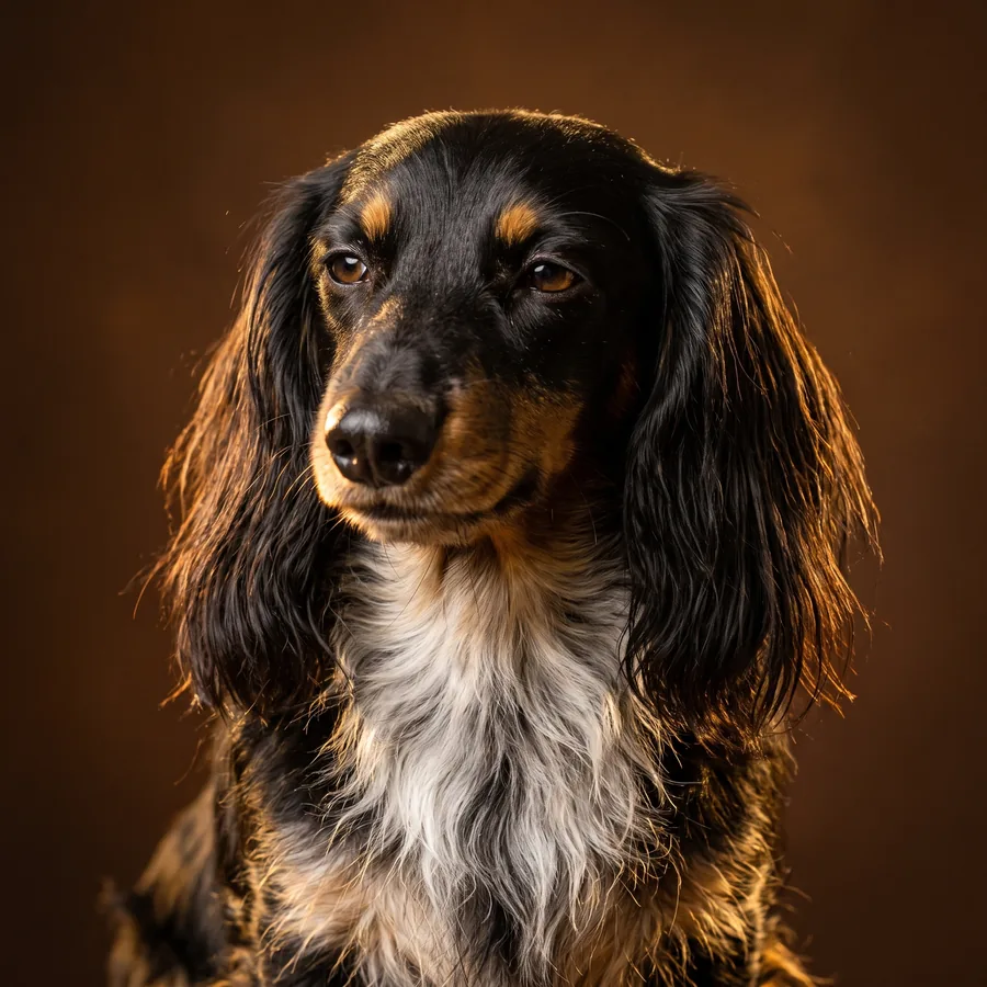 Marley giving a slow, judgmental side-eye in golden light